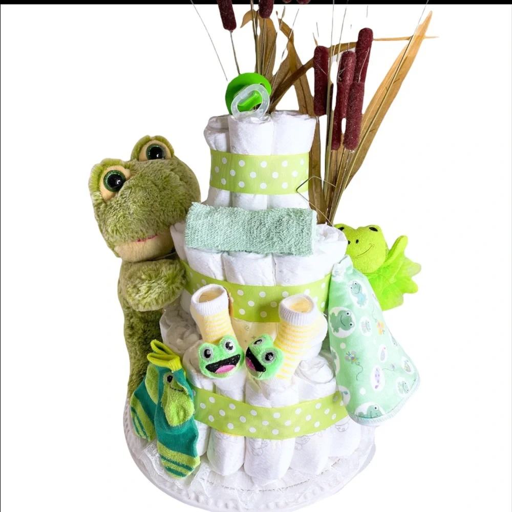 Frog Diaper Cake